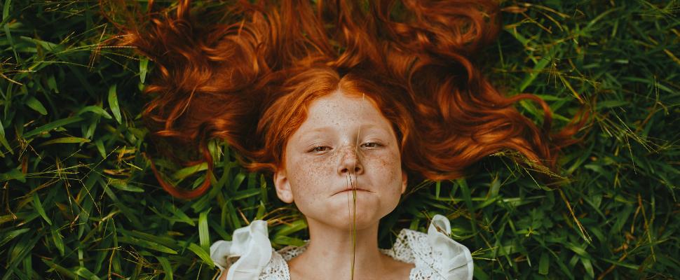 Girl with red hair