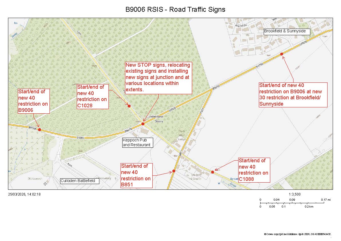 B9006 works and stop/go road sign traffic management