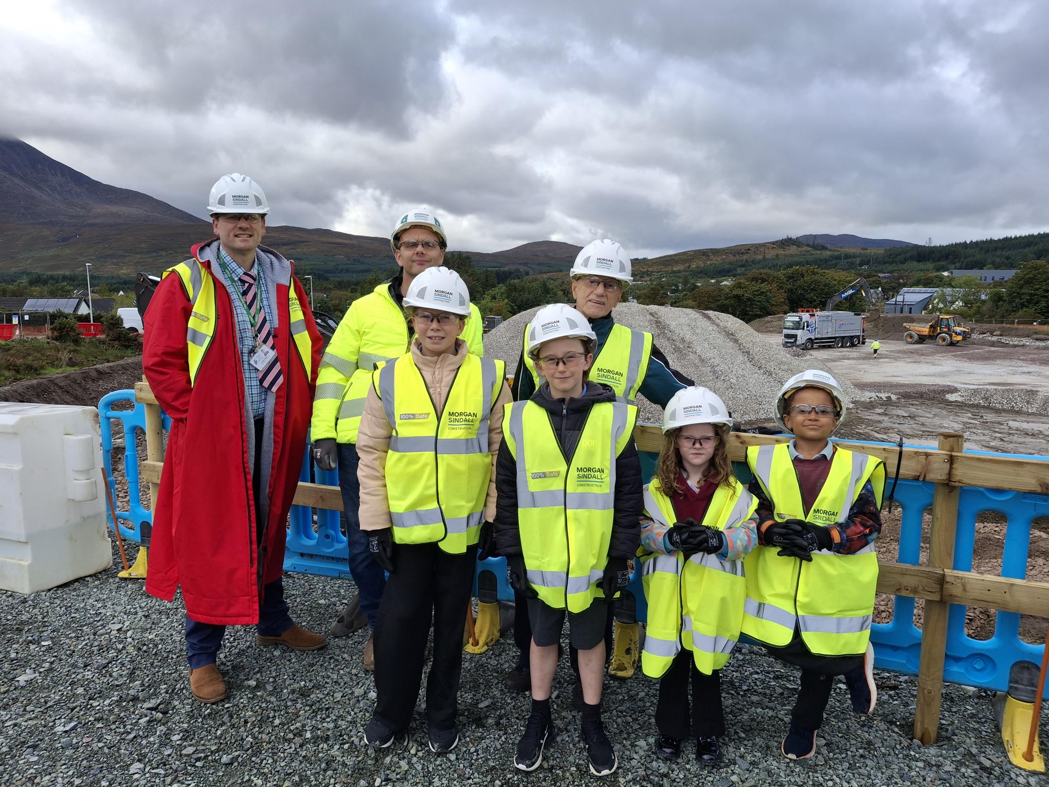 On site at the new Broadford Primary School, Isle of Skye