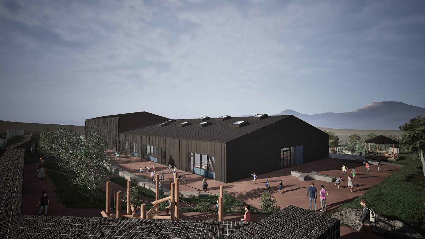 An illustration of the planned new school at Dunvegan