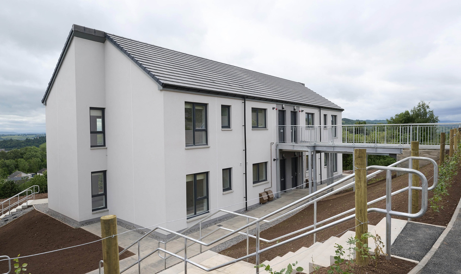 A photography of a housing development.