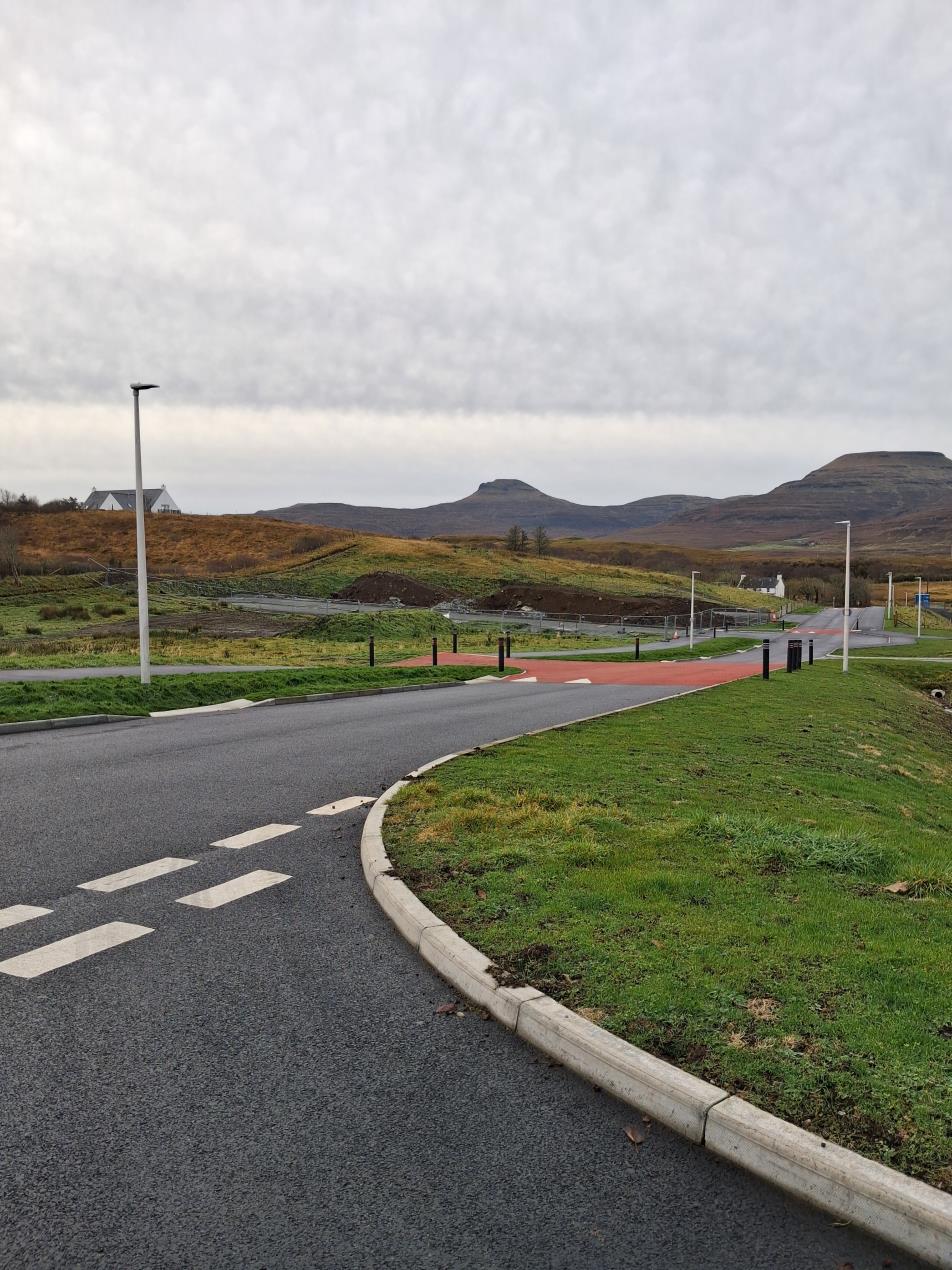 The access road to serve the development at Dunvegan has been completed