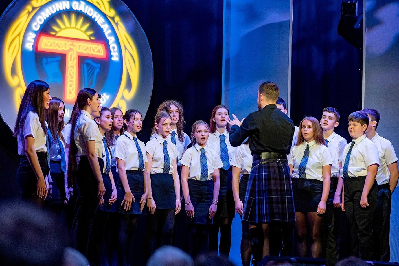 The prize-winning Còisir na h-Òige from Inverness. Pic An Comunn Gàidhealach