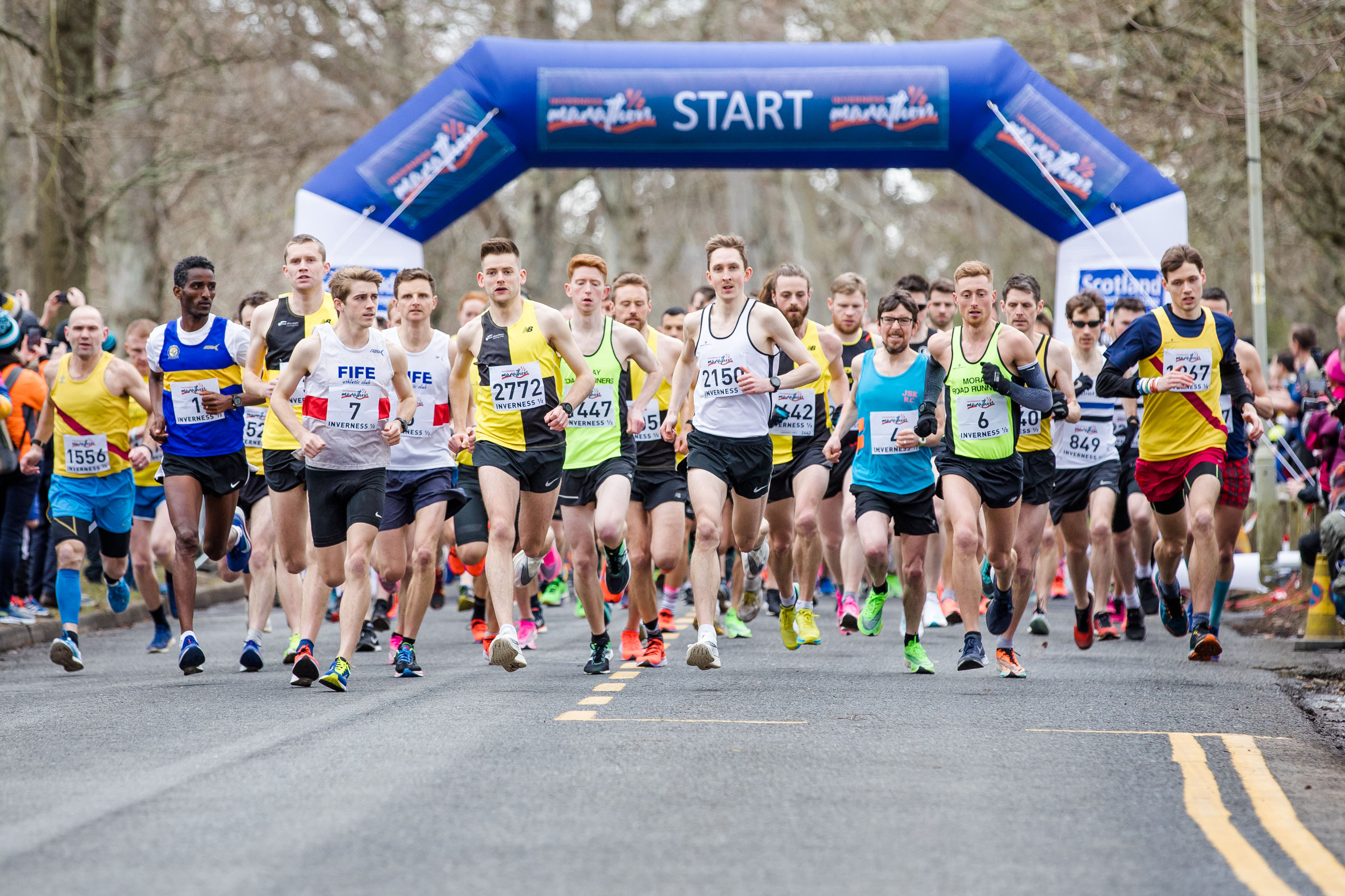 Inverness Half Marathon start line
