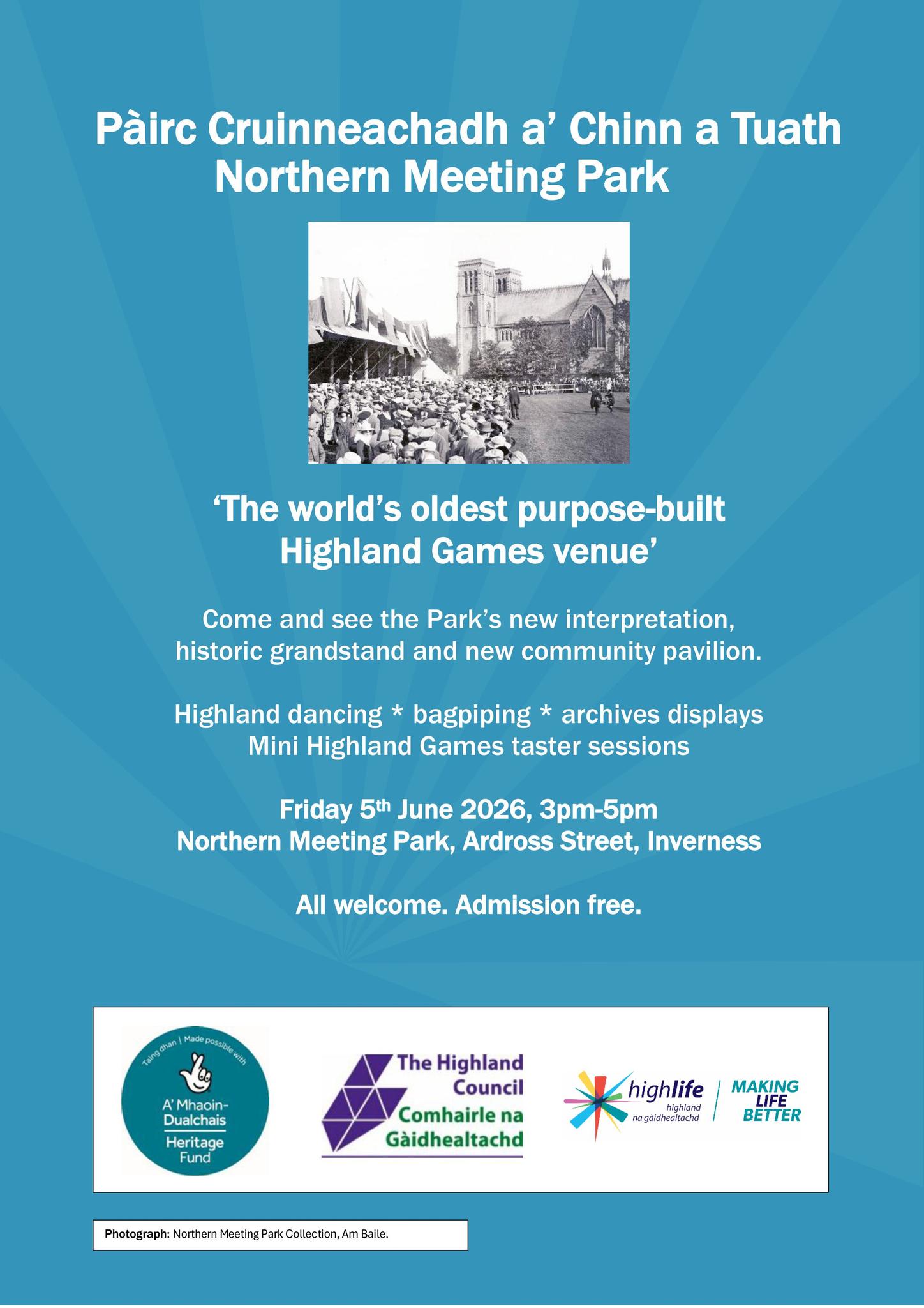 Northern Meeting Park event poster