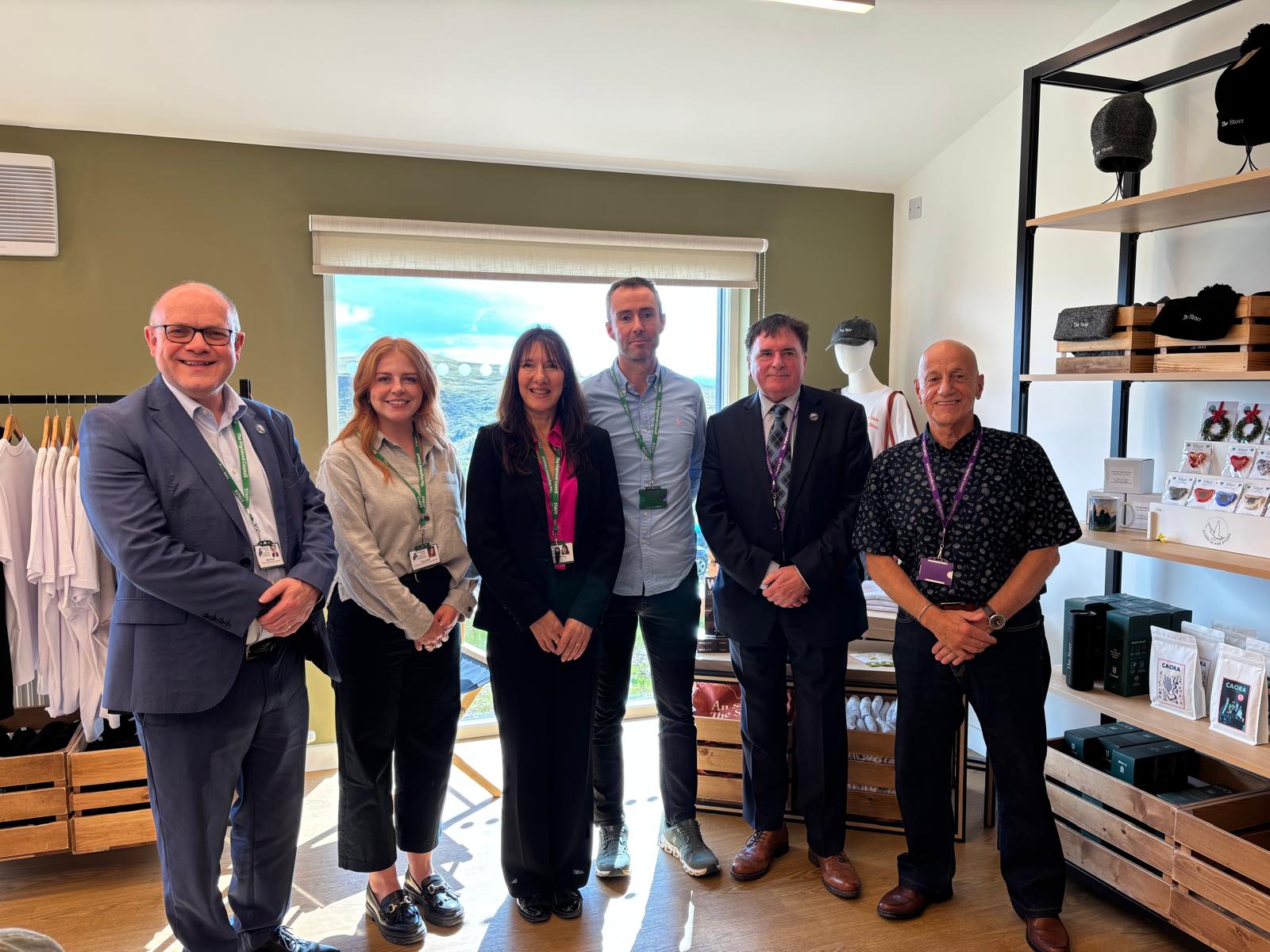 Allan Gunn, Assistant Chief Executive, Corporate; Amy Smith, Business Development Lead; Sheila Armstrong, Chief Officer Revenues and Commercialisation; John Maclean, Business Development Lead (The Storr); Cllr Ken Gowans, Chair Economy and Infrastructure