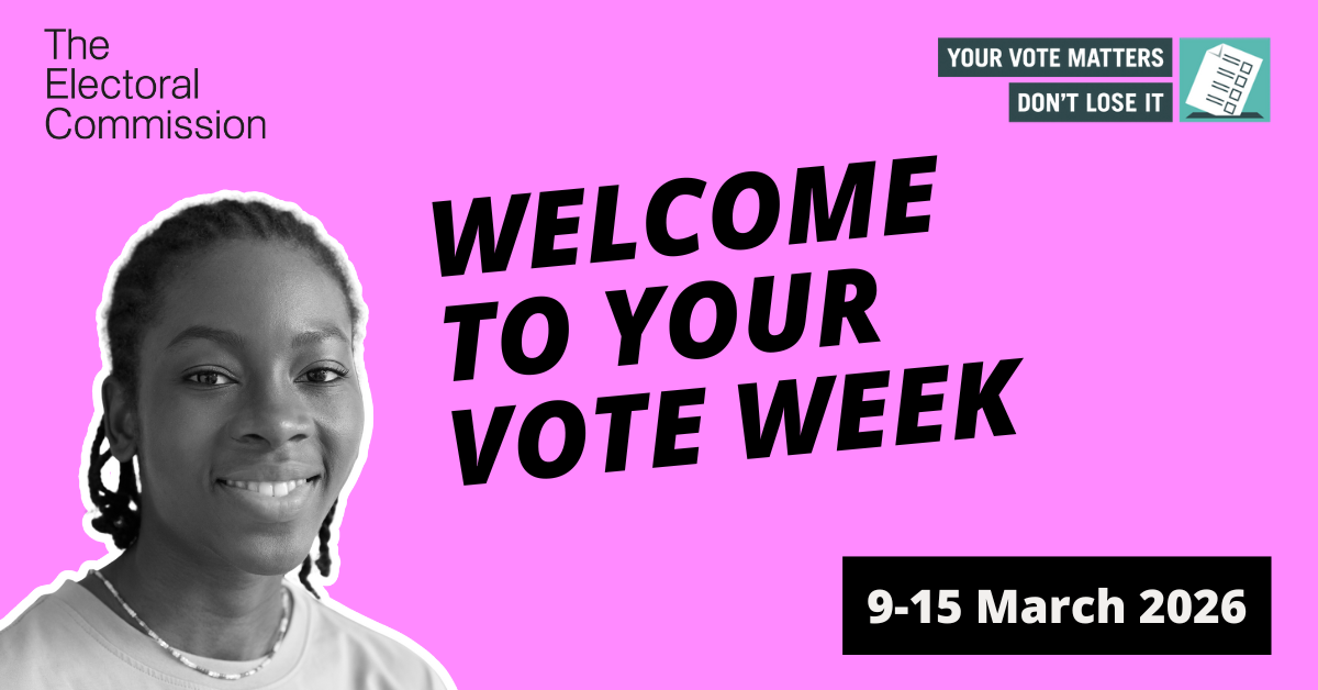 Welcome to your vote week graphic