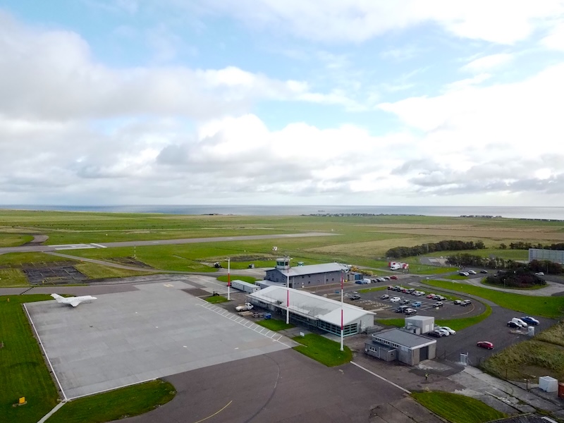 Aerial view of airport