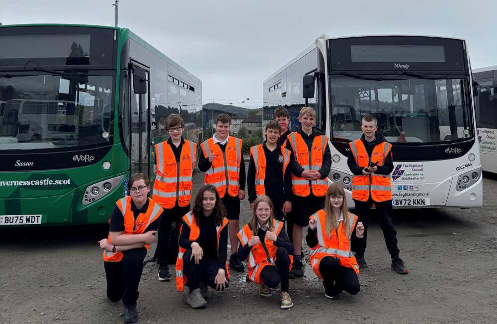 Photo showing young film makers