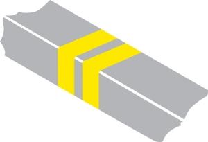 No loading double yellow line on kerb